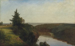 Vista en el Genesee cerca de Mount Morris, 1857 de John Frederick Kensett